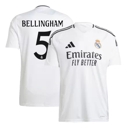 BELLINGHAM #5 Real Madrid Soccer Jersey Home Custom Shirt 2024/25 - bestsoccerstore