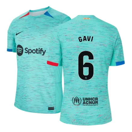 Authentic  Soccer Jersey GAVI #6 Third Away Shirt 2023/24 - bestsoccerstore