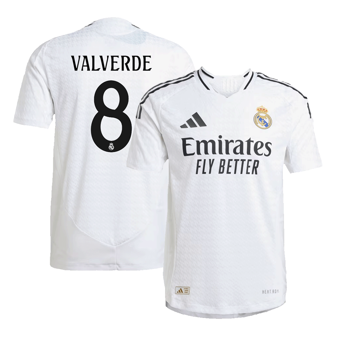 Real Madrid VALVERDE #8 Home Custom Player Version Soccer Jersey - bestsoccerstore