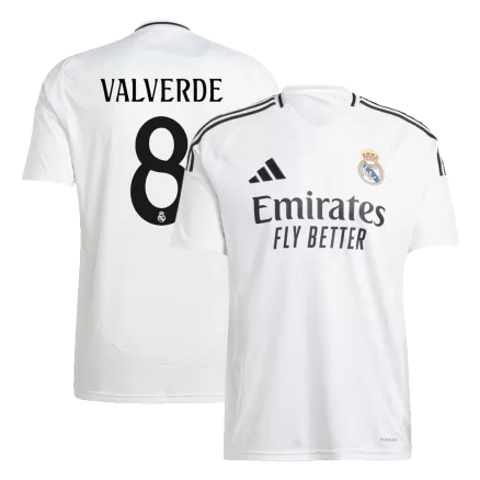 VALVERDE #8 Real Madrid Soccer Jersey Home Custom Shirt 2024/25 - bestsoccerstore