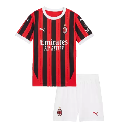 Kids AC Milan Custom Home Soccer Kits 2024/25 - bestsoccerstore