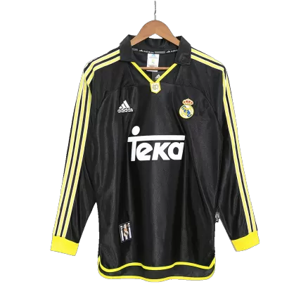 Real Madrid Retro Jersey Away Long Sleeve Soccer Shirt 99/01 - bestsoccerstore