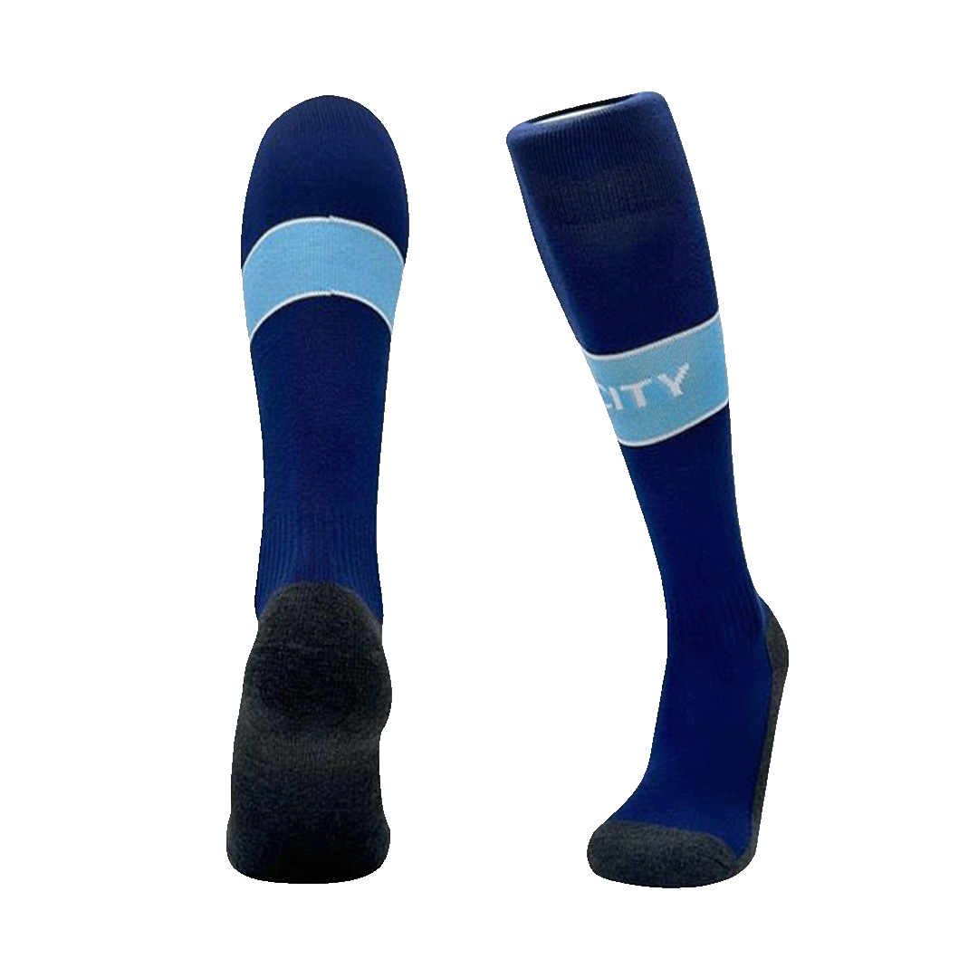 Men's Manchester City Jersey Soccer Home Socks - bestsoccerstore