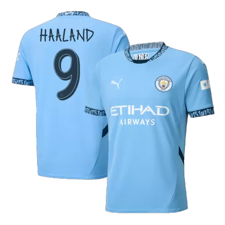 HAALAND #9 Manchester City Soccer Jersey Home Custom Shirt 2024/25-UCL - bestsoccerstore