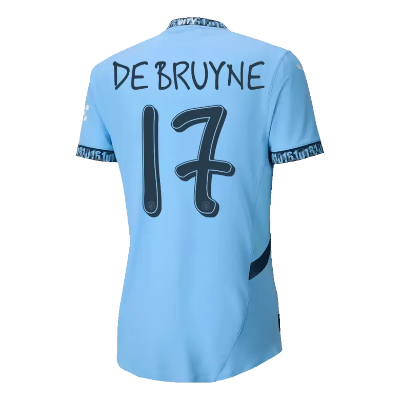 Authentic DE BRUYNE #17 Soccer Jersey Manchester City Home Shirt 2024/25-UCL - bestsoccerstore