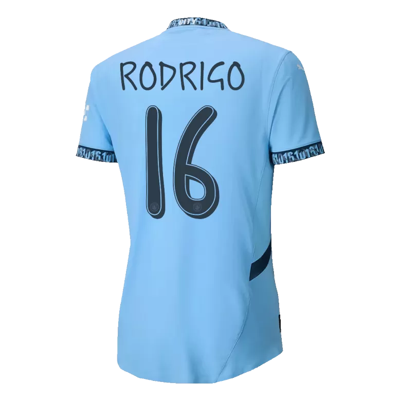 Authentic RODRIGO #16 Soccer Jersey Manchester City Home Shirt 2024/25-UCL - bestsoccerstore