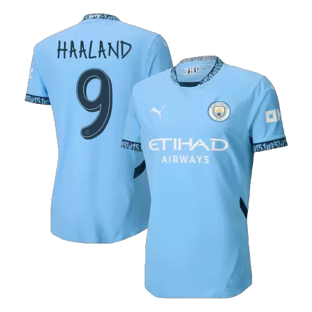 Authentic HAALAND #9 Soccer Jersey Manchester City Home Shirt 2024/25-UCL - bestsoccerstore