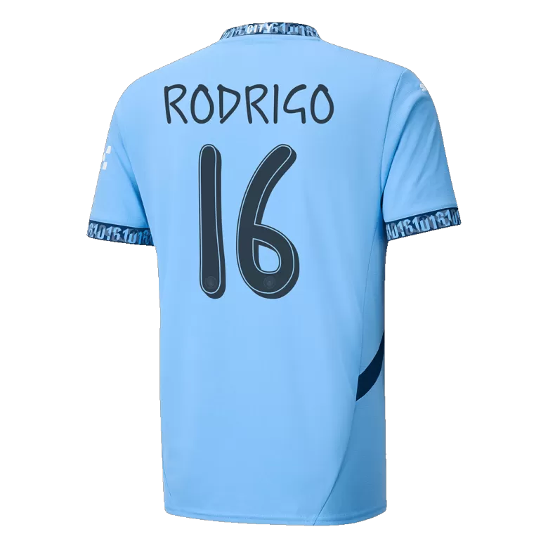 RODRIGO #16 Manchester City Soccer Jersey Home Custom Shirt 2024/25-UCL - bestsoccerstore