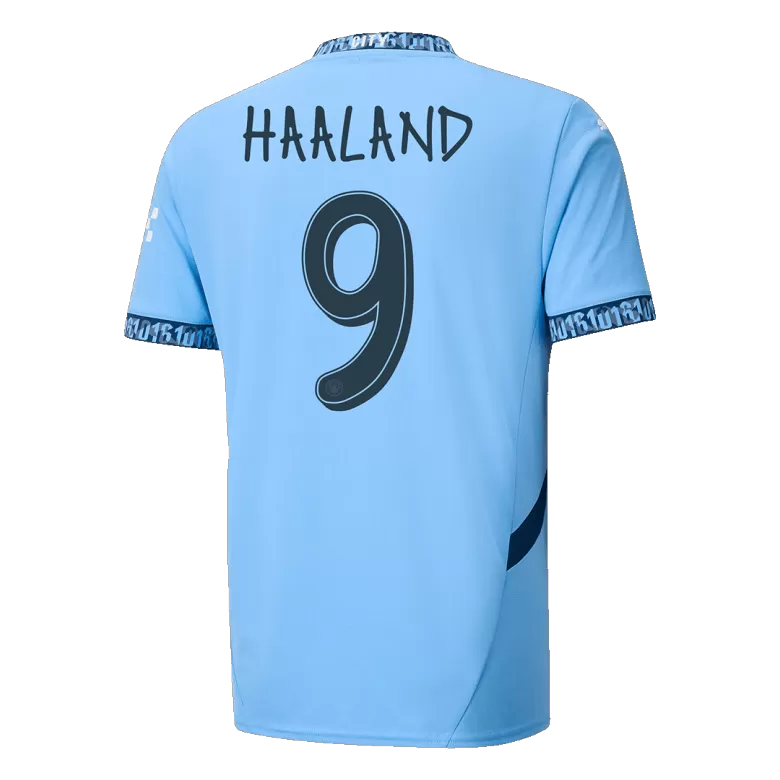 HAALAND #9 Manchester City Soccer Jersey Home Custom Shirt 2024/25-UCL - bestsoccerstore