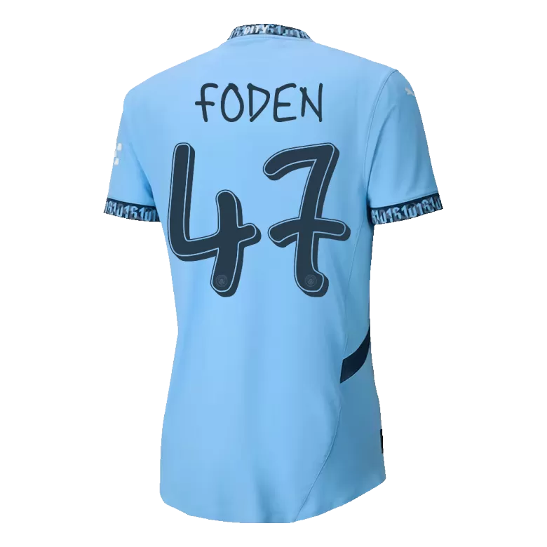 Authentic FODEN #47 Soccer Jersey Manchester City Home Shirt 2024/25-UCL - bestsoccerstore