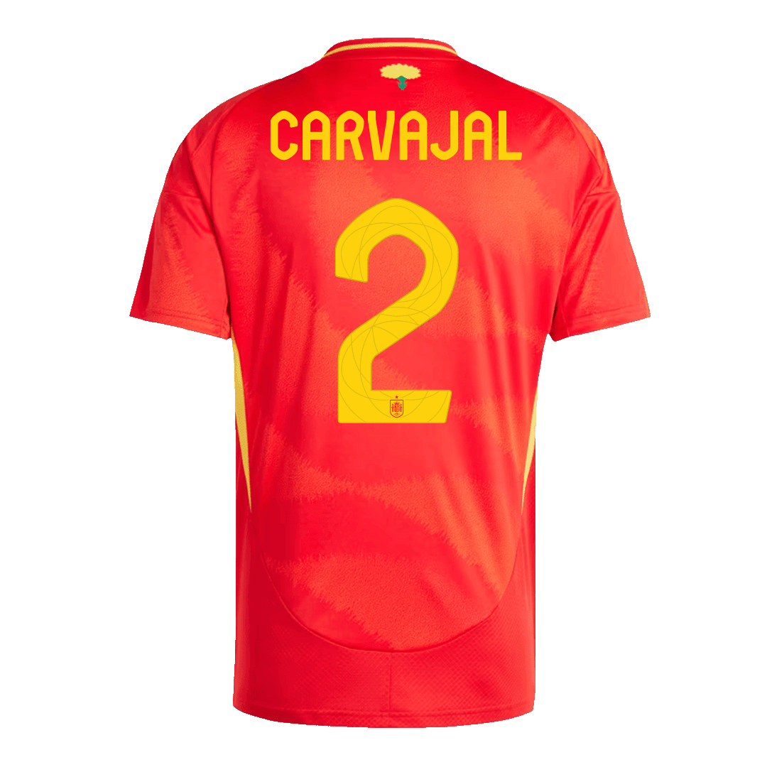 Spain Jersey Custom CARVAJAL #2 Soccer Jersey Home - bestsoccerstore