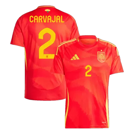 CARVAJAL #2 Spain Soccer Jersey Home Custom Shirt 2024 - bestsoccerstore