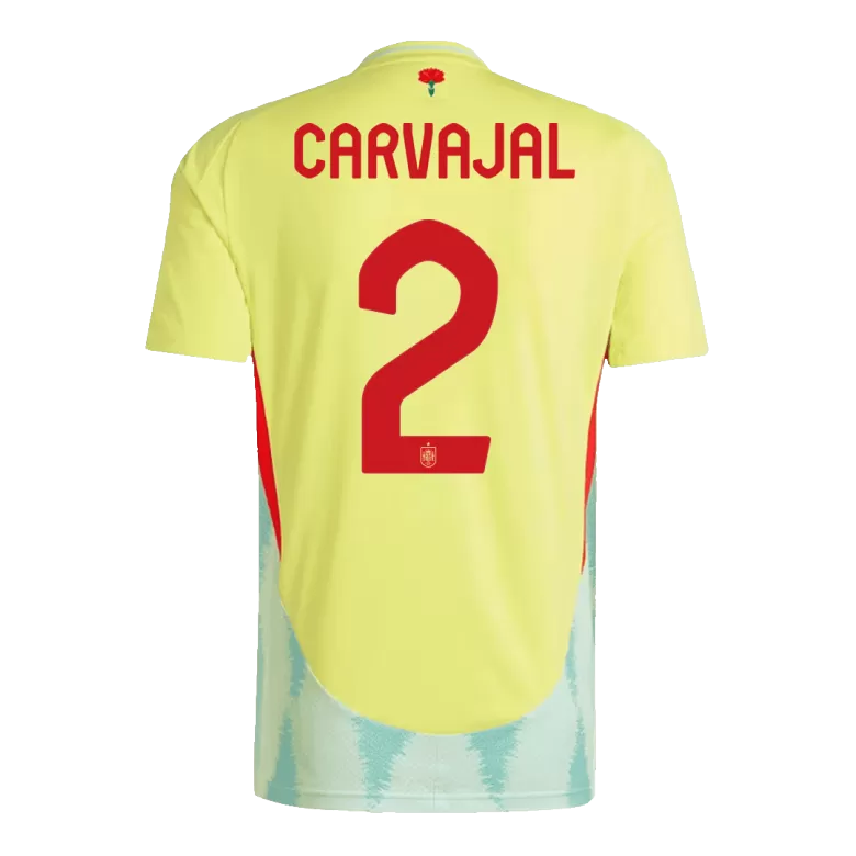 CARVAJAL #2 Spain Soccer Jersey Away Custom Shirt 2024 - bestsoccerstore