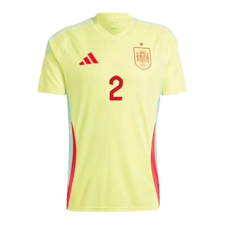 CARVAJAL #2 Spain Soccer Jersey Away Custom Shirt 2024 - bestsoccerstore