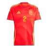 Spain Jersey Custom CARVAJAL #2 Soccer Jersey Home 2024 - bestsoccerstore