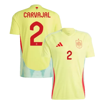 CARVAJAL #2 Spain Soccer Jersey Away Custom Shirt 2024 - bestsoccerstore