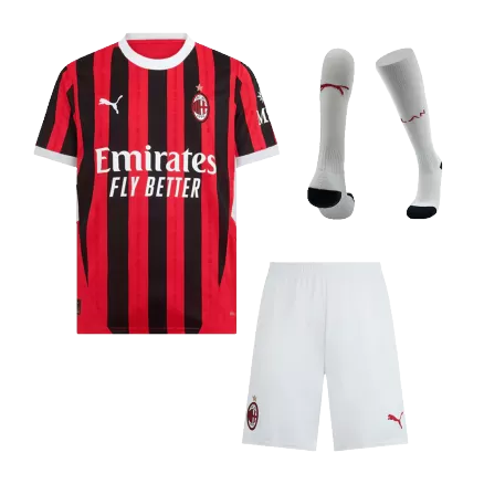 AC Milan Home Custom Full Soccer Kit 2024/25 - bestsoccerstore