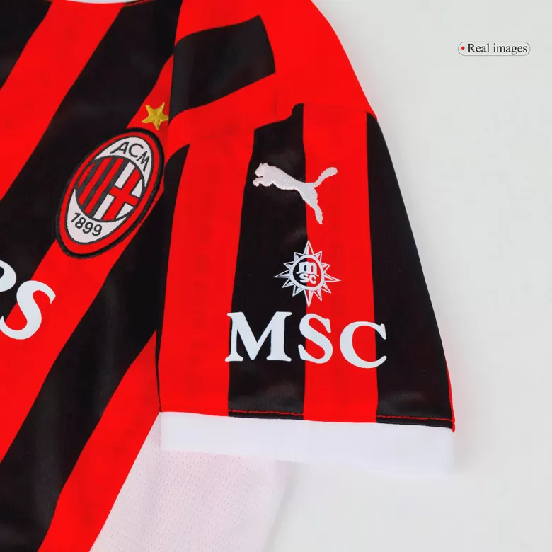 Kids AC Milan Custom Home Soccer Kits 2024/25 - bestsoccerstore