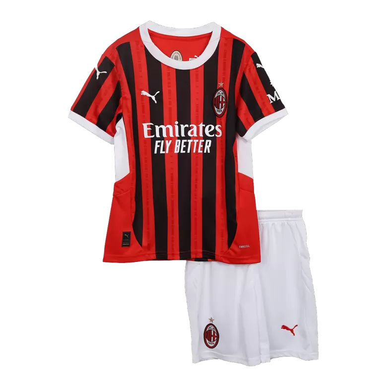 Kids AC Milan Custom Home Soccer Kits 2024/25 - bestsoccerstore