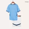 Kids Manchester City Custom Home Soccer Kits 2024/25 - bestsoccerstore