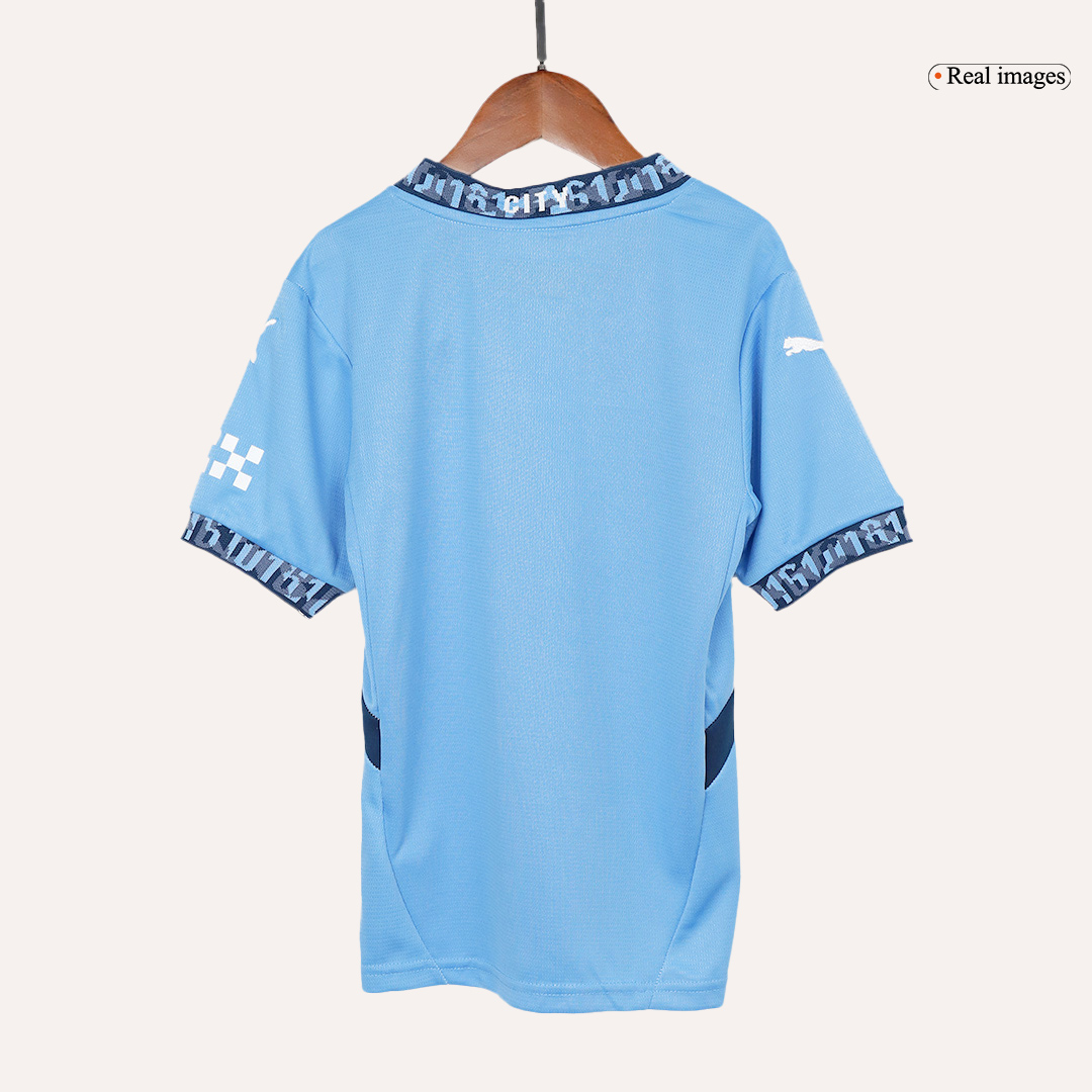 Kids Manchester City Home Custom Soccer Kits - bestsoccerstore