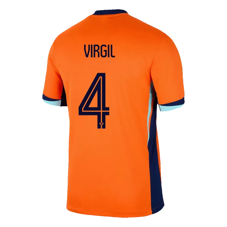 VIRGIL #4 Netherlands Soccer Jersey Home Custom Shirt 2024 - bestsoccerstore