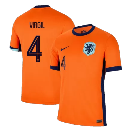 VIRGIL #4 Netherlands Soccer Jersey Home Custom Shirt 2024 - bestsoccerstore
