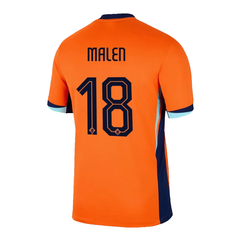 MALEN #18 Netherlands Soccer Jersey Home Custom Shirt 2024 - bestsoccerstore