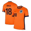 MALEN #18 Netherlands Soccer Jersey Home Custom Shirt 2024 - bestsoccerstore
