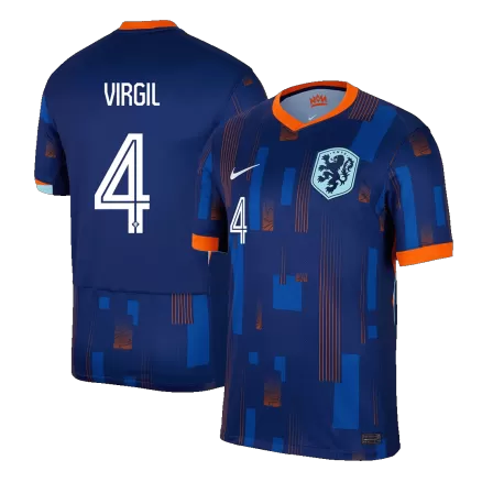 VIRGIL #4 Netherlands Soccer Jersey Away Custom Shirt 2024 - bestsoccerstore
