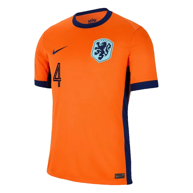 VIRGIL #4 Netherlands Soccer Jersey Home Custom Shirt 2024 - bestsoccerstore