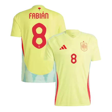 FABIÁN #8 Spain Soccer Jersey Away Custom Shirt 2024 - bestsoccerstore