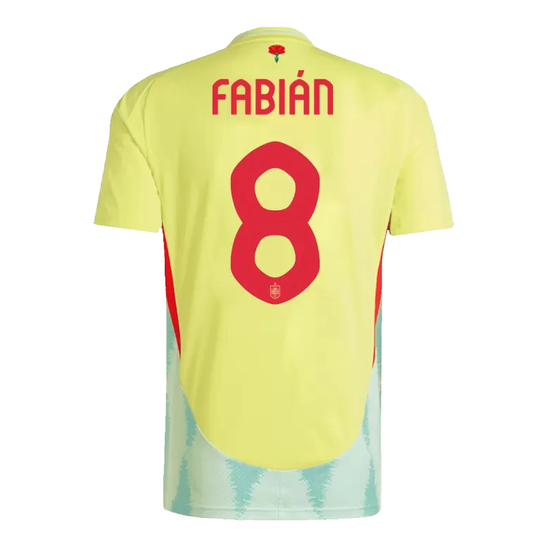 FABIÁN #8 Spain Soccer Jersey Away Custom Shirt 2024 - bestsoccerstore