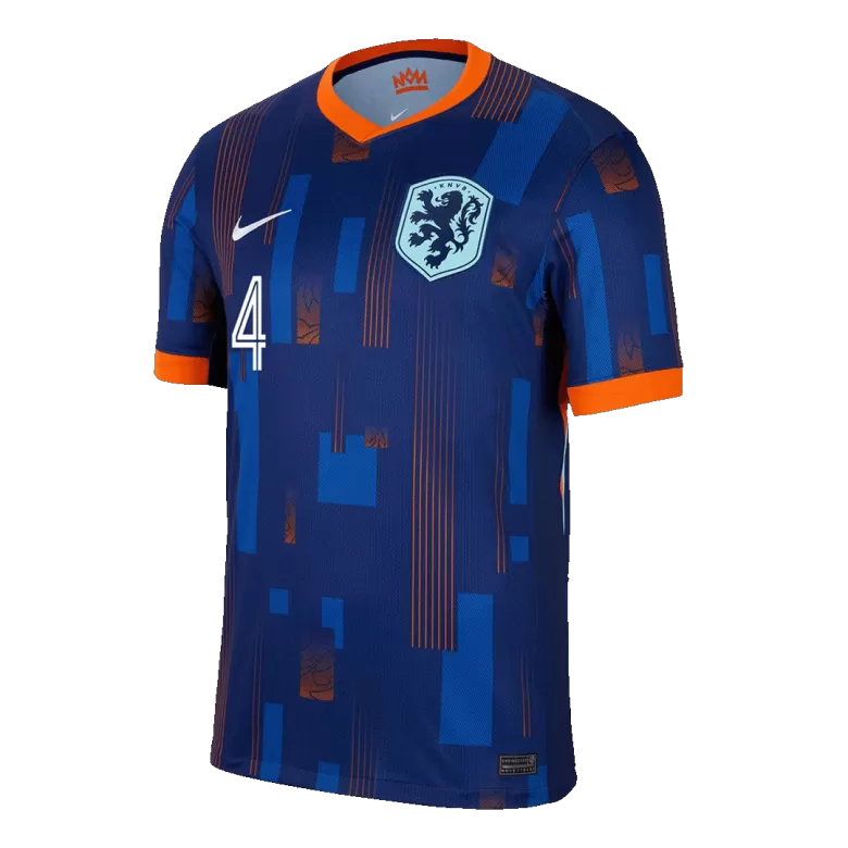 VIRGIL #4 Netherlands Soccer Jersey Away Custom Shirt 2024 - bestsoccerstore