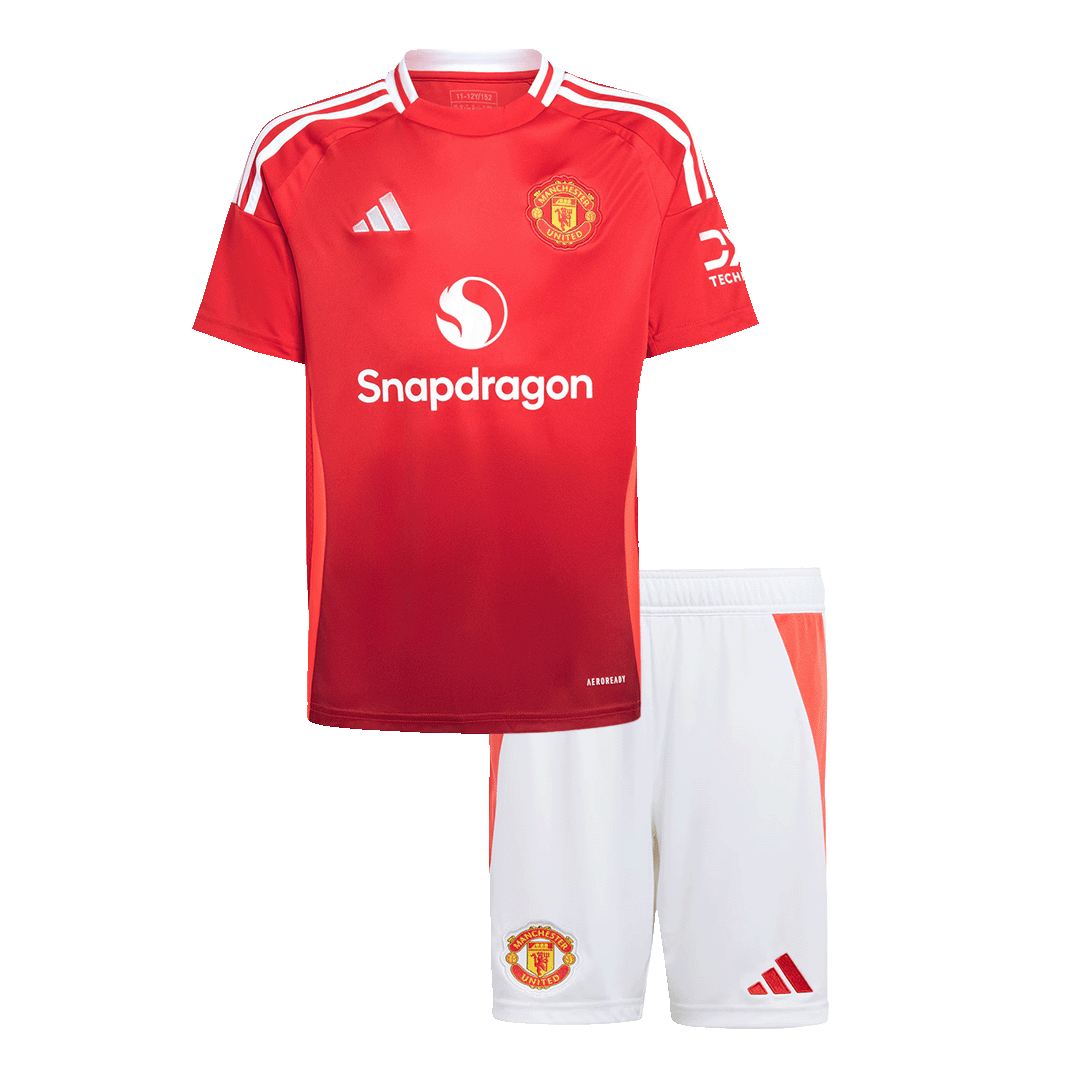 Kids Manchester United Custom Home Soccer Kits - bestsoccerstore