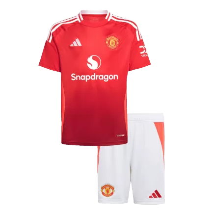 Kids Manchester United Custom Home Soccer Kits 2024/25 - bestsoccerstore