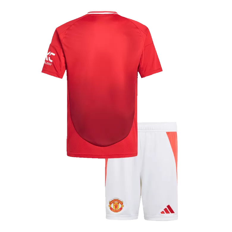 Kids Manchester United Custom Home Soccer Kits 2024/25 - bestsoccerstore