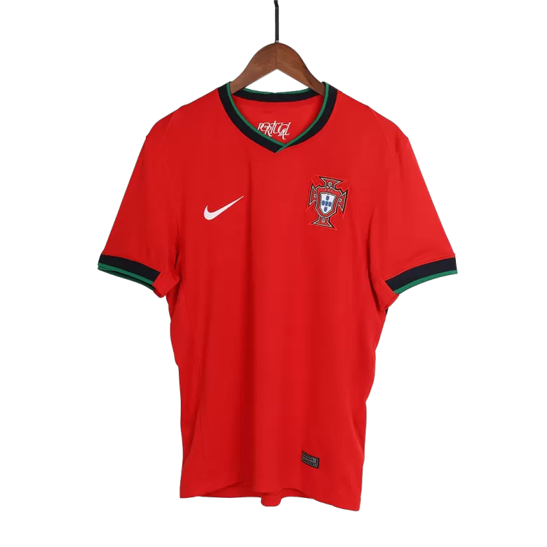 Portugal Soccer Jersey Home Custom Shirt 2024 - bestsoccerstore