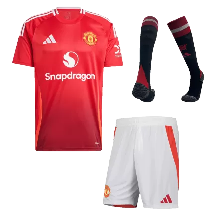 Manchester United Home Custom Full Soccer Kit 2024/25 - bestsoccerstore