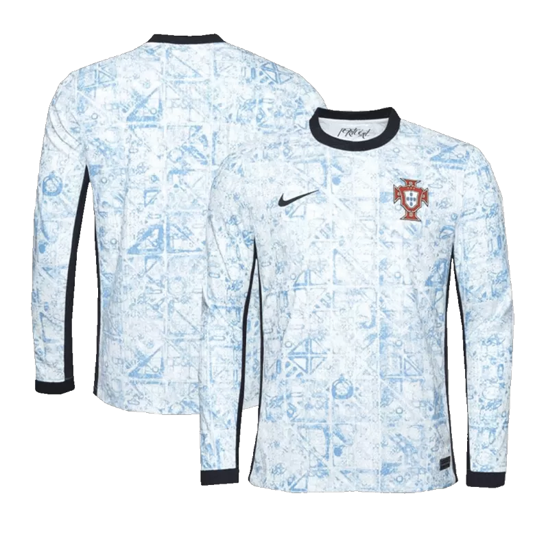 Authentic Portugal Long Sleeve Jersey Away Football Shirt 2024 - bestsoccerstore