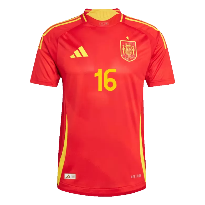 Authentic RODRIGO #16 Soccer Jersey Spain Home Shirt 2024 - bestsoccerstore