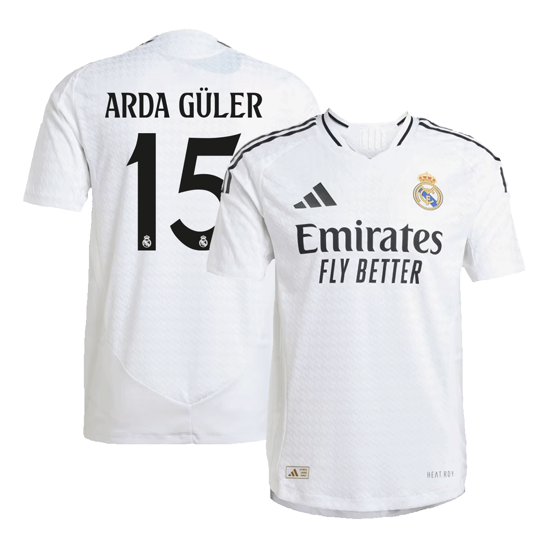 Real Madrid ARDA GÜLER #15 Home Custom Player Version Soccer Jersey - bestsoccerstore