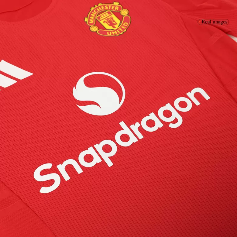 Authentic Manchester United Home Custom Soccer Jersey Kit 2024/25 - bestsoccerstore