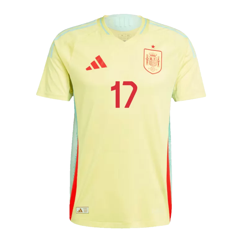 Authentic WILLIAMS JR. #17 Soccer Jersey Spain Away Shirt 2024 - bestsoccerstore