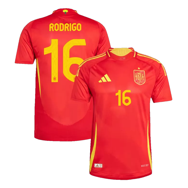 Authentic RODRIGO #16 Soccer Jersey Spain Home Shirt 2024 - bestsoccerstore