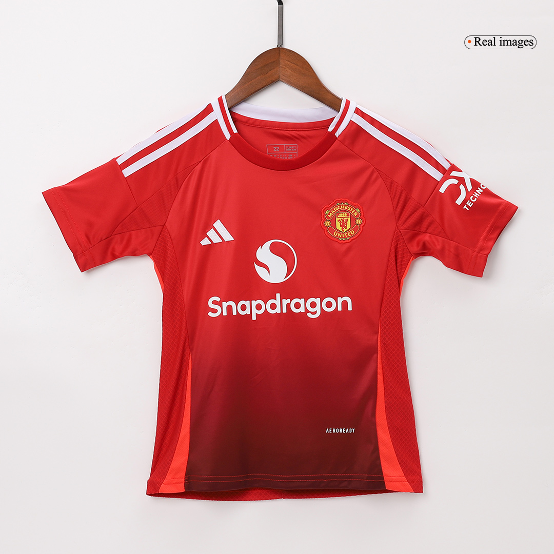 Kids Manchester United Custom Home Soccer Kits - bestsoccerstore