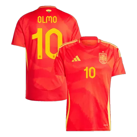 OLMO #10 Spain Soccer Jersey Home Custom Shirt 2024 - bestsoccerstore