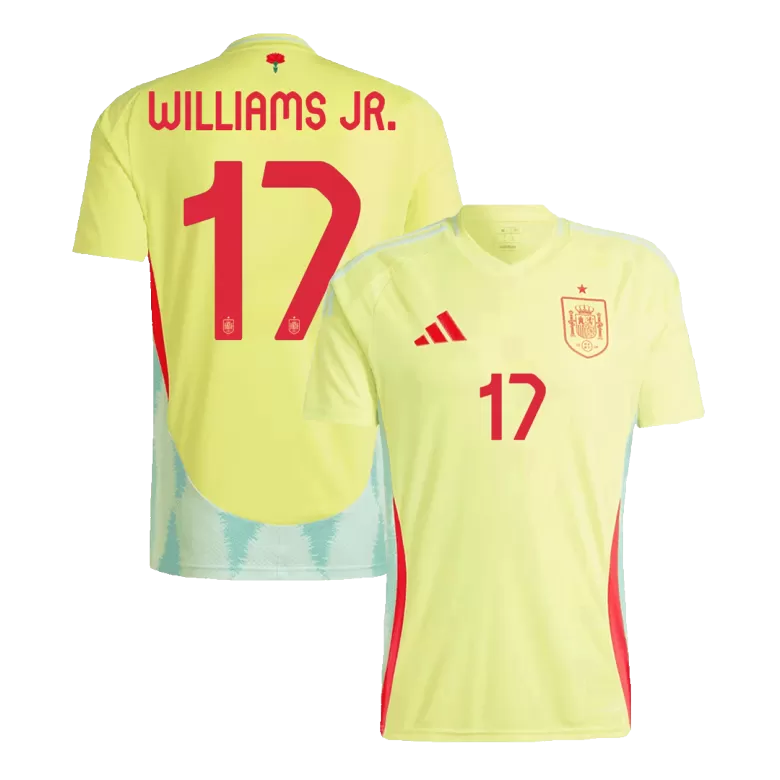 WILLIAMS JR. #17 Spain Soccer Jersey Away Custom Shirt 2024 - bestsoccerstore