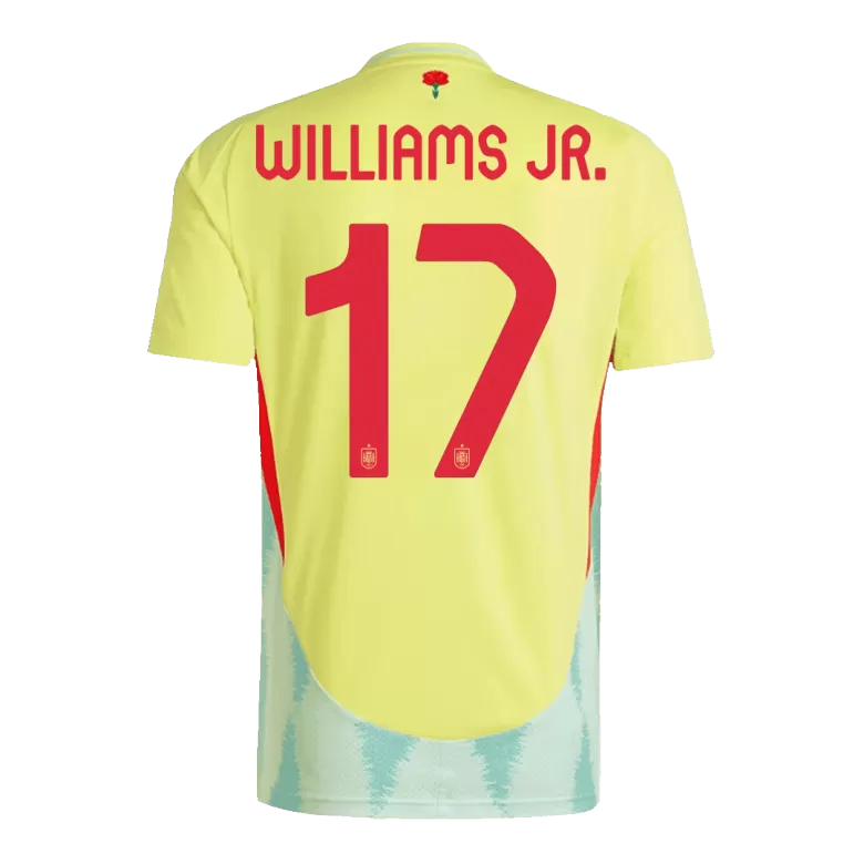 WILLIAMS JR. #17 Spain Soccer Jersey Away Custom Shirt 2024 - bestsoccerstore