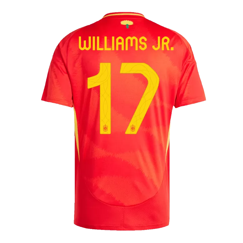 WILLIAMS JR. #17 Spain Soccer Jersey Home Custom Shirt 2024 - bestsoccerstore